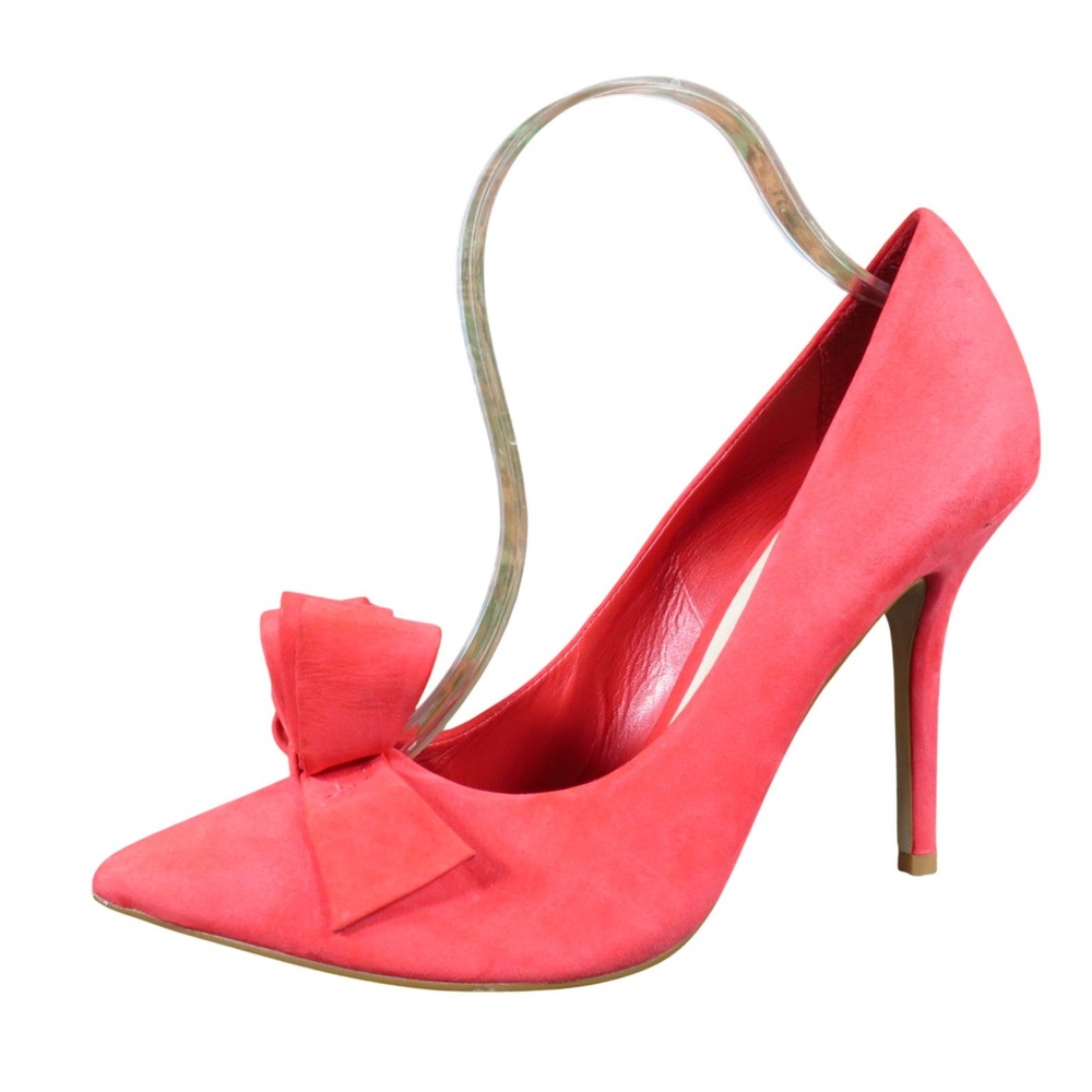 Steven by Steve Madden Ravesh Womens Pump Size 8 Formal Evening Red Leather Bow
